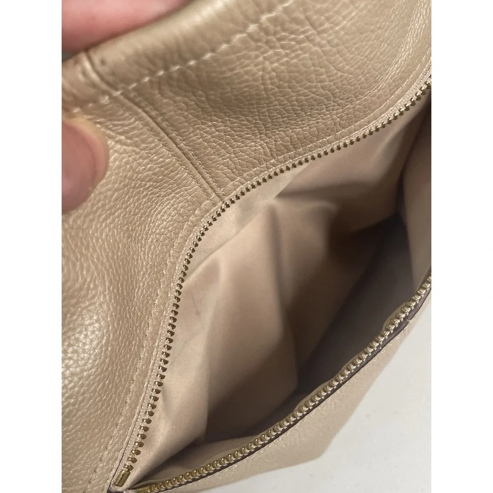 COACH 18889 PENELOPE Champagne Pearl Gold Pebbled Hobo Slouch 2011 FREE SHIPPING